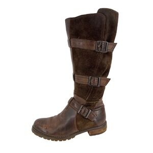 Ariat 10006782 Highland Tall Boots Leather Suede Zip Women's 7B Brown‎